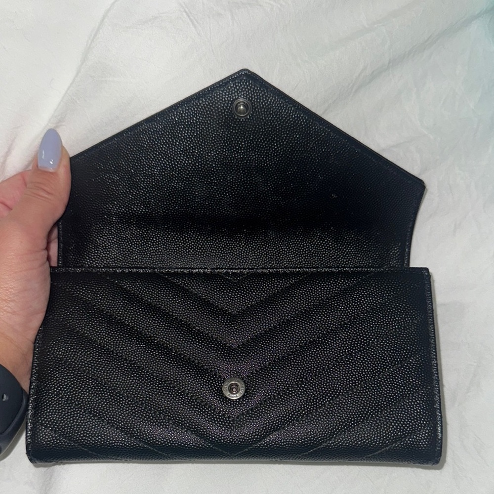 Yves Saint Laurent Black Leather Clutch - Picture 2 of 3